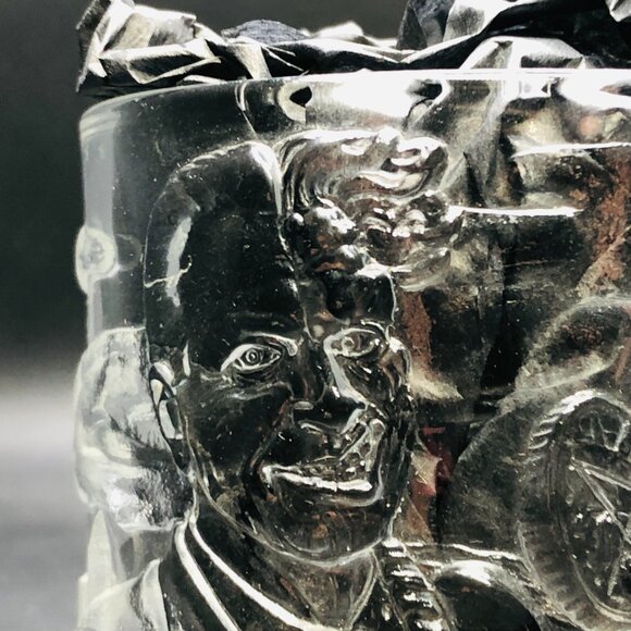 Vintage 1995 BATMAN FOREVER Movie Two Face McDonalds 3D Glass Mug: DC Comics - Picture 3 of 10